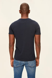 Navy Blue Short Sleeve Cotton T-Shirt - SMTH