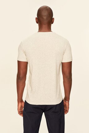 Stone Cotton V Neck T-Shirt - SMTH