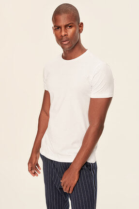 White Presser Cotton T-Shirt - SMTH