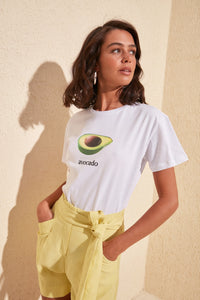 Avocado Printed Semi-Fitted T-Shirt - SMTH