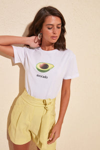 Avocado Printed Semi-Fitted T-Shirt - SMTH