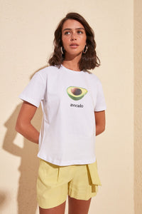 Avocado Printed Semi-Fitted T-Shirt - SMTH