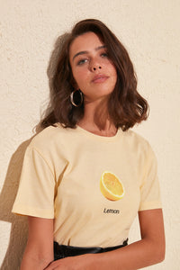 Avocado Printed Semi-Fitted T-Shirt - SMTH