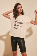 Load image into Gallery viewer, We Are Women Hear Us Out Printed Semi-Fitted T-Shirt - SMTH