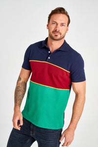 Color Panelled Polo T-shirt - SMTH