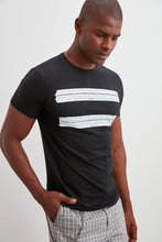 Load image into Gallery viewer, Double Stripe Printed T-Shirt - SMTH