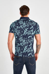 Dual Color Printed Polo T-shirt - SMTH