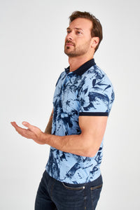 Flower Print Polo T-shirt - SMTH