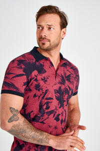 Flower Print Polo T-shirt - SMTH