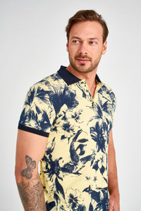 Flower Print Polo T-shirt - SMTH