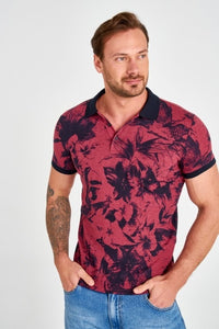 Flower Print Polo T-shirt - SMTH