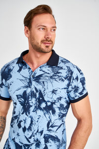 Flower Print Polo T-shirt - SMTH