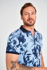 Flower Print Polo T-shirt - SMTH