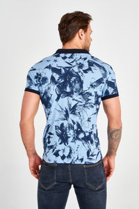 Flower Print Polo T-shirt - SMTH