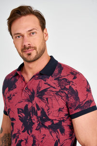 Flower Print Polo T-shirt - SMTH