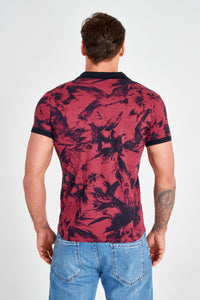 Flower Print Polo T-shirt - SMTH