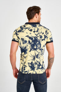 Flower Print Polo T-shirt - SMTH