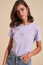 Load image into Gallery viewer, Heart Embroidered T-Shirt - SMTH