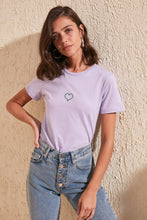 Load image into Gallery viewer, Heart Embroidered T-Shirt - SMTH