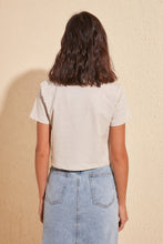 Load image into Gallery viewer, Choose Happy Printed Crop T-Shirt - SMTH