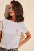 Load image into Gallery viewer, Cancer Embroidered Basic T-Shirt - SMTH