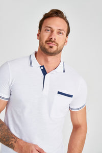 White Polo T-shirt - SMTH